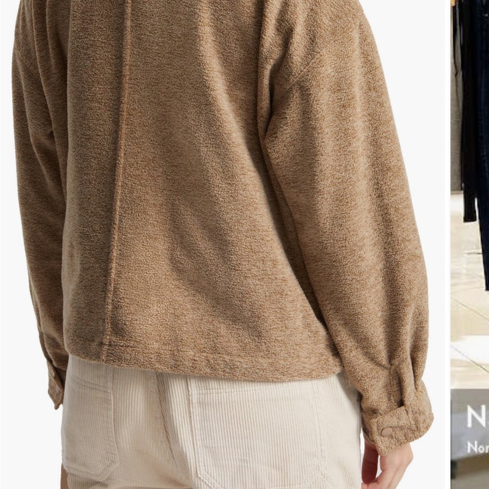Brixton Bowery Fleece Jacket in Tan - Picture 5 of 5